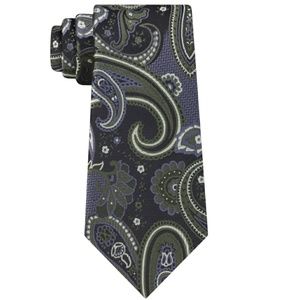 Van Heusen Patterned Tie - Black and Green